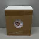 Candle Stick Buffet Table Lamp Set of 2, 33'' Vintage Nightstand Lamps with Silver Leaf Finish and White Linen Shades, 3-Way Dimmable Bulb Included, Country Style Bedside Lamps for Living Room Bedroom