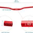 Mountain Bike Handlebars, Mtb Handlebars 31.8, Bicycle Handle Bars, Bicycle Handlebars, Bike Bars For Mtb/Ebike, Alluminum, Red