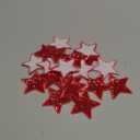 1000Pcs Gold Powder Cloth Embossed Stars - Elegant Decorative Accessories for DIY Crafts, Cards, Gift Wrapping, Fashion (Red)