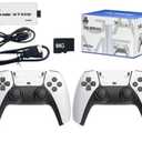 4K TV Game Stick M15 Built-in 3/40000+ Retro Games 64GB Console with Wireless Gamepads, Supports 23+ Simulators for HD TV Gaming - 64GB-40000-games