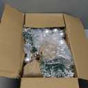 Skylety 3 Pcs Mini Christmas Tree Small 20 Inch Snow Flocked Artificial Tree for Tabletop Decoration Miniature Prelit Christmas Trees with Light Glittery Pine for Xmas Home Desktop Decoration