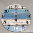 CHYLIN Wall Clock, 18 Inch Beach Wall Clocks Battery Operated, Coastal Ocean Themed Blue Clock Decor for Lake House, Home Clearance, Kitchen, Pool, Bathroom(18")