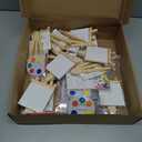 Sabary 32 Sets Valentines Party Favors for Kids Class Valentines Day Gifts Mini Watercolor Paint Set with Easel Valentine Card Painting Canvas Panel Brush for Preschool Classroom Prize Exchange