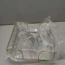 Napkin Holder for Table,Glass Napkin Holders for Kitchen,Flat Napkin Holders for Paper Napkins,Stylish Gold Luncheon Napkin Holder Suitable for Kitchen Dining Table Party Bar Decor (7.1 Inch)