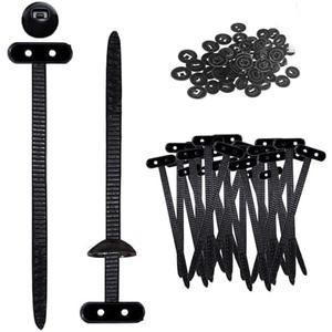 160Pcs Nylon Universal Cable Tie Buckle, Heavy Duty Self-Locking Nylon Zip Ties Holder with Pin & Button Design for Car Fender Trunk Repair, Wire Bundling, Home & Garage Use