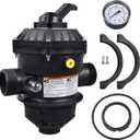 262506 1-1/2 6-Way Clamp Style Valve Compatible with Pentair 262506 Multiport Valve, Compatible with Tagelus/Sand Dollar/Meteor Pool and Spa Sand Filters Replace 4600-2506, 4600-2507