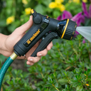 Melnor XT Metal Garden Hose Nozzle; Front Trigger with Flow Control; 8 Watering Patterns; 100% Metal Body with Fully Rubberized Slip Resistant Grip