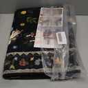 Rugcomf Door Mat Indoor Entrance 2x3 Rug Machine Washable Boho Floral Animal Cat Small Area Rug Non-Slip Low Pile Throw Rugs for Entryway Kitchen Front Door Indoor Entrance Entry Kids Room, Black