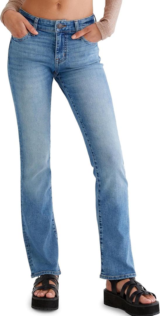 Aeropostale Women's Aero Mid Rise Bootcut Jean (Blue) 18 Regular 