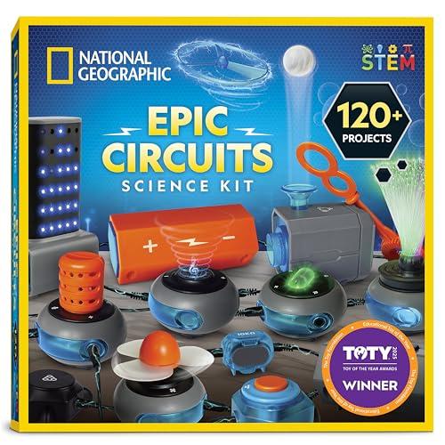 National Geographic Circuit Maker Kit - Electronics Kit for Kids with 120 Electrical Projects, Electric Circuit STEM Toy, Electronic Projects, Electrical Kit for Kids, Electricity Set