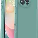 Vooii Compatible with iPhone 16 Pro Case, Liquid Silicone Upgrade [Camera Protection] [Soft Anti-Scratch Microfiber Lining] Shockproof Phone Case for iPhone 16 Pro 6.3 inch - Pine Green