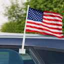 5 Pcs Car Window Flag Poles 20 Inches Plastic Car Flag Mount with Locking Cap and Retaining Clip Window Flagpoles Banner Holder for Memorial Day Patriotic Sports Events Parades Holiday Decor