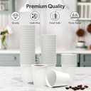 Dealusy 100 Count 8 oz Coffee Cups, Leak-Free Food Safe Paper Cups 8 oz, Disposable 8oz White Paper Cups for Cold and Hot Drinks