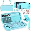 Younik Switch Accessories Bundle, 17 in 1 Blue Switch Accessories Kit for Girls Include Switch Carrying Case, Adjustable Stand, Protective for Switch Console & J-Con(Blue)