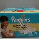 Pampers Swaddlers Diapers, Size 0 (up to 10 lbs), 84 Count, Absorbent, Keeps Baby Dry and Comfortable, Skin Safe Disposable Baby Diaper 