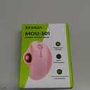 Seenda Wireless Trackball Mouse, Ergonomic Bluetooth Rollerball Mouse Rechargeable, 3 Device Connection Optical Mice Adjustable DPI Thumb Control Mice Compatible for PC/Laptop/Windows/Mac - Pink