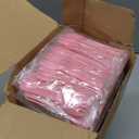 100 Pack Mini Loaf Pans with Lids and Spoons, 6.8oz Mini Cake Pans for Baking, Disposable Rectangle Aluminum Foil Small Loaf Baking Pans Cake Tins, Individual Small Cake Containers with Sticker, Pink