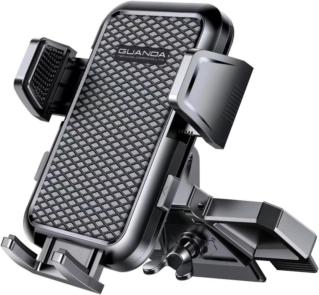 CD Slot Phone Mount, Upgraded Car Phone Holder [Thick Cases Friendly], Universal Phone Mount for Car CD Slot Mount for iPhone, Google, Samsung, Moto, Huawei, LG, and More (Black)