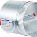 TOP-VIGOR 6 Inch HVAC Duct Manual Volume Backdraft Damper, Galvanized Iron Airflow Control for HVAC, Range Hoods, Fans, Pellet Stove Pipes, Dryer Vents, Adjustable Volume Damper with Sleeve (1 Pc)