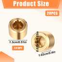 20 PCS 1/4 Pipe Plug, Hex Counter Sunk Pipe Plugs 1/4" NPT Plug Internal Hex Socket Thread Plugs Kit for Water Gas Oil Pipes