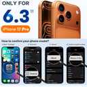 Miracase Magnetic for iPhone 17 Pro Case, Compatible with MagSafe, Integrated Silicone Camera Control Cover, 3.0mm Thicken Shockproof Drop Protection Phone Case for 17 Pro,Orange