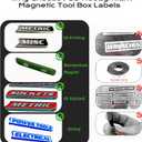 12 Pack of Magnetic Toolbox Labels - 3D-Printed Magnets Tool Box Labels, General Reusable Tags for Steel Toolboxes, Carts, Drawers, and Cabinets