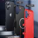 Temdan Designed for iPhone 16 Case Magnetic,[Compatible with Magsafe][Military Grade Drop Protection] Dropproof Heavy Duty Tough Rugged Shockproof Phone Case for iPhone 16 (6.1")-Red