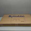 34" Square Folding Card Table, Fold-in-Half Utility Dining Portable Table Heavy Duty HDPE White Plastic Foldable with Carrying Handle Indoor Outdoor for Picnic, Camping, Party