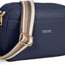 Small Crossbody Bags for Women, Vegan Leather Purse with Wide Adjustable Strap | Lightweight Shoulder Purse (Blue)