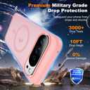 Compatible with Google Pixel 10 Case & Google Pixel 10 Pro Case with Magnetic [Compatible with Mag-Safe] Translucent Matte Phone Cases with Anti-Fingerprint Tech, Pink
