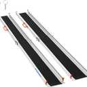 Ruedamann Portable Wheelchair Ramp, 8FT Adjustable Aluminum Ramp for Home, 600lbs Capacity, Telescoping Non-Skid Surface Wheel Chair Ramp for Home, Stairs, Steps, 2Pcs