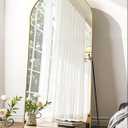 Suidia Full Length Mirror, 58"x21" Floor Standing Mirror Freestanding, Full Body Mirrors with Stand for Bedroom, Hanging Mounted for Living Room Cloakroom, Gold, Arched Style