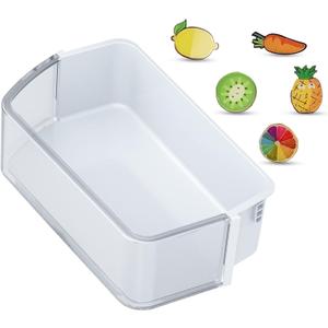 Rimous DA97-12657A Refrigerator Door Shelf Replacement (LEFT Side) for Samsung RF262BEAESR RF261BEAESR RF260BEAESG RF260BEAESR Refrigerator Door Bin Parts with Cute Decorative Refrigerator Magnets