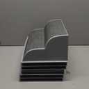 2-Step Modular Dog Ramp – Portable Non-Slip Pet Stairs for Small Dogs & Cats, Lightweight Plastic Steps for Indoor Use, Ideal for Elderly or Injured Pets (6-Pack, Grey)