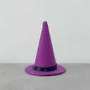 GSHLLO 20 Pcs Mini Felt Witch Hats Miniature Halloween Party Hat Wine Bottle Hat Topper Tiny Wizard Cap Hat Small Tree Ornaments Hats for DIY Crafts