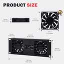 GeeekPi 10inch 2U Rack Mount Fan Unit with 2 Fans for DeskPi RackMate T1/T0/T2/T0 Plus/T1 Plus/TL1/10 inch Mini Server Rack
