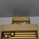 Gold Curtain Rods for Windows:Farmhouse Boho Decorative Curtain Rod for Bedroom Living Room,Heavy Duty Adjustable Rustic Drapery Rods Set with Vintage Coastal Texture Finials,Brass Gold 66-120"