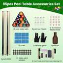 95PCS Pool Table Accessories Set with Pool Balls and Cleaning Kit