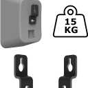 Speaker Wall Mount Brackets - Slim Satellite Design, Universally Compatible for Bose & Most Brands, Heavy Duty Holds 33 lbs, Industrial Metal, M5 M6 UNC 1/4-20 Screws (2 Pack, Black)