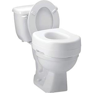 Carex Toilet Seat Riser, 5 Inch, Toilet Seat Risers for Seniors, Raised Toilet Seat, Supports 300lbs, Slip-Resistant, Toilet Riser, Elevated Toilet Seats