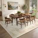 Garvee 9x12 Large Area Rug Vintage Boho Beige Washable Living Room Rug
Non Slip Neutral Medallion Carpet Soft Retro Low Pile Distressed Floor Mat for Dining Room Bedroom Office Indoor Home Decor