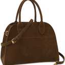 Suede Tote Bag for Women,Women's Suede Purse Vintage Top Handle Bag,Fashion Shoulder Satchel Bag for Office Travel