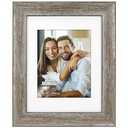 Malden International Designs matted Frame, 14.5” (W) x 17.5” (H) x 0.59” (D), Silver and Bronze