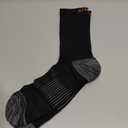 JOYNE 5 Pairs Mens Lightweight Athletic Crew Cushioned Breathable Work High Calf Long Boot Socks (Black), Large