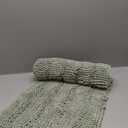 Turquoize Sage Green Bathroom Rugs Runner Extra Long 47 x 17 Large Bath Mat Plush Shaggy Chenille Bathroom Rug Non-Slip Bath Rug Runner Extra Soft & Absorbent Thick Floor Mats, Machine Washable, Sage