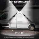 Magnetic RV Light Solar Light with Super Strong Magnet Motion Sensor Lights for Trailers, Campers | Outdoor & Exterior Lighting, RV Porch & Awning Lights, Easy Installation, 2 Pack