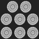 8 Pieces Doilies 10 Inch Crochet Round Lace Doily Handmade Placemats Crocheted Coasters, White Astilbe