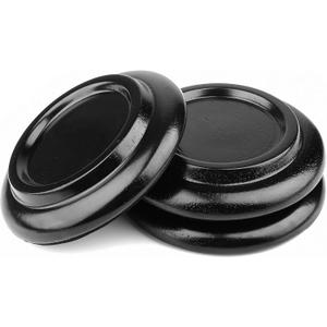 Eison Piano Caster for Grand Piano, Wood Piano Caster Cups Floor Protectors for Hardwood Floor,with Non-Slip & Anti-Noise Foam Piano Casters Pad, Set of 3,Black