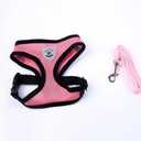 Pet Harness and Leash Set - Breathable Mesh Reflective Vest, Adjustable Lightweight Dog Harness for Small Dogs (5-15 lbs), Perfect for Safe WalkingPink, Small (S(Neck:9.44" chest:11.02"-14.96"))