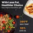 Compact Air Fryer Small, 2.1QT, 4-in-1 Small Mini Airfryer Compact, Bake, Roast, Reheat, 98% Less Oil, Adjustable Temperature & Timer, Quiet, Nonstick & Dishwasher Safe Basket, BPA-Free, Black